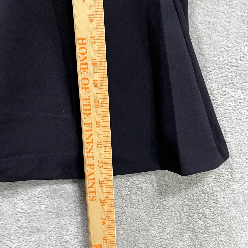 Ellen Tracy Skirt Womens 10 Metallic Navy Blue Career Office Lined Zip‎